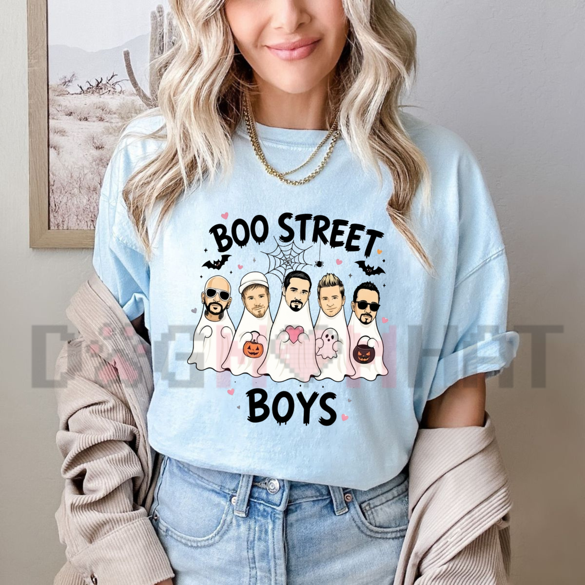 Boo Street Boys Funny 90s Boy Band Halloween Graphic T-Shirt