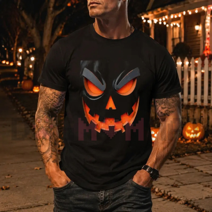 "Scary Evil Jack O' Lantern" Halloween Graphic T-Shirt