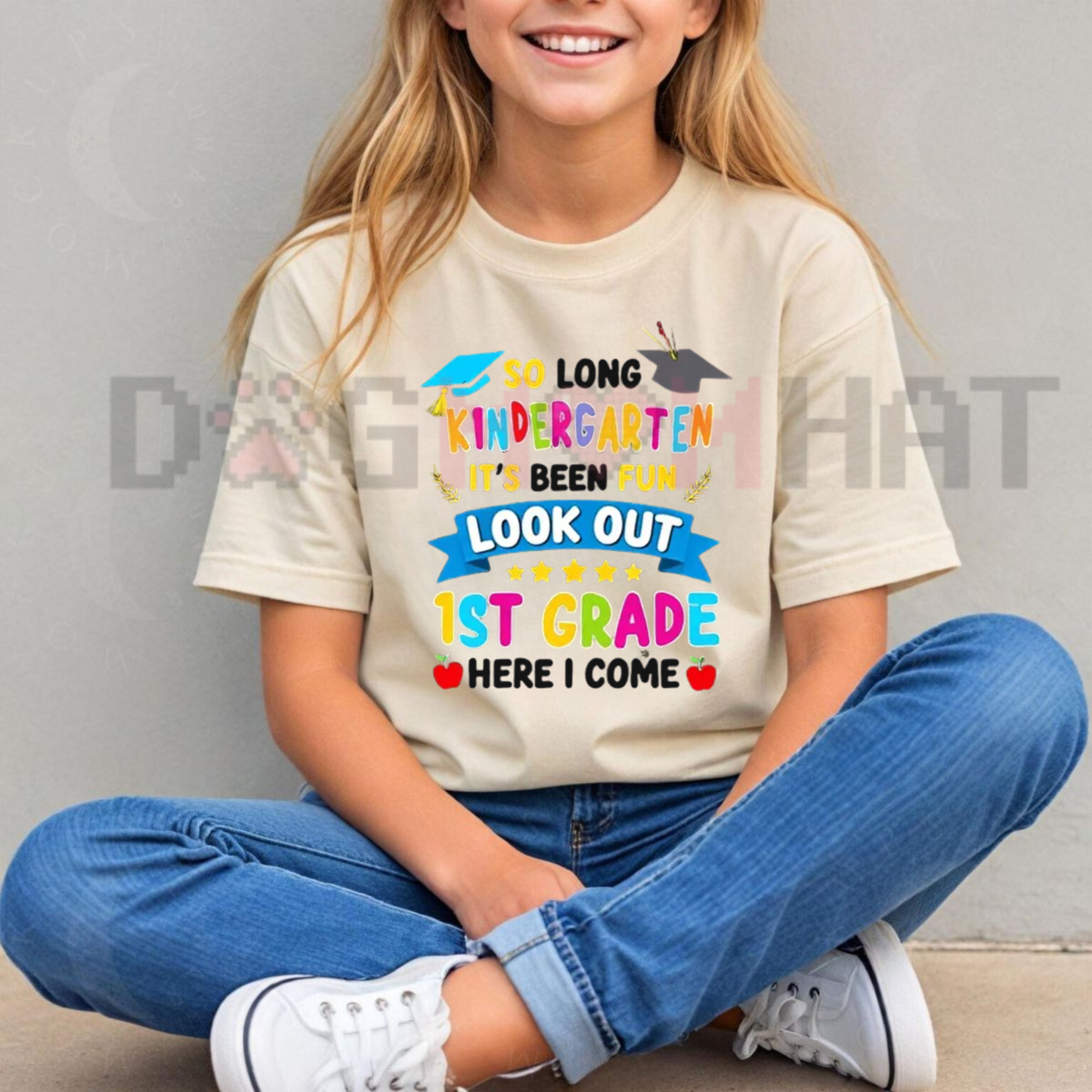 Kindergarten Graduation "Look Out 1st Grade Here I Come" Kids T-Shirt