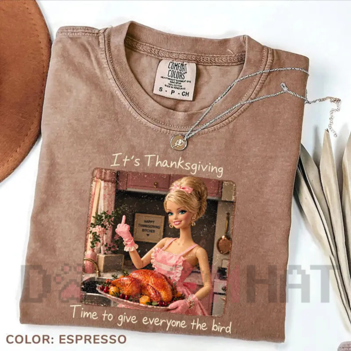 Festive Friction Tee – "I'll Just Cook For You" Funny Thanksgiving Doll Face Graphic Shirt