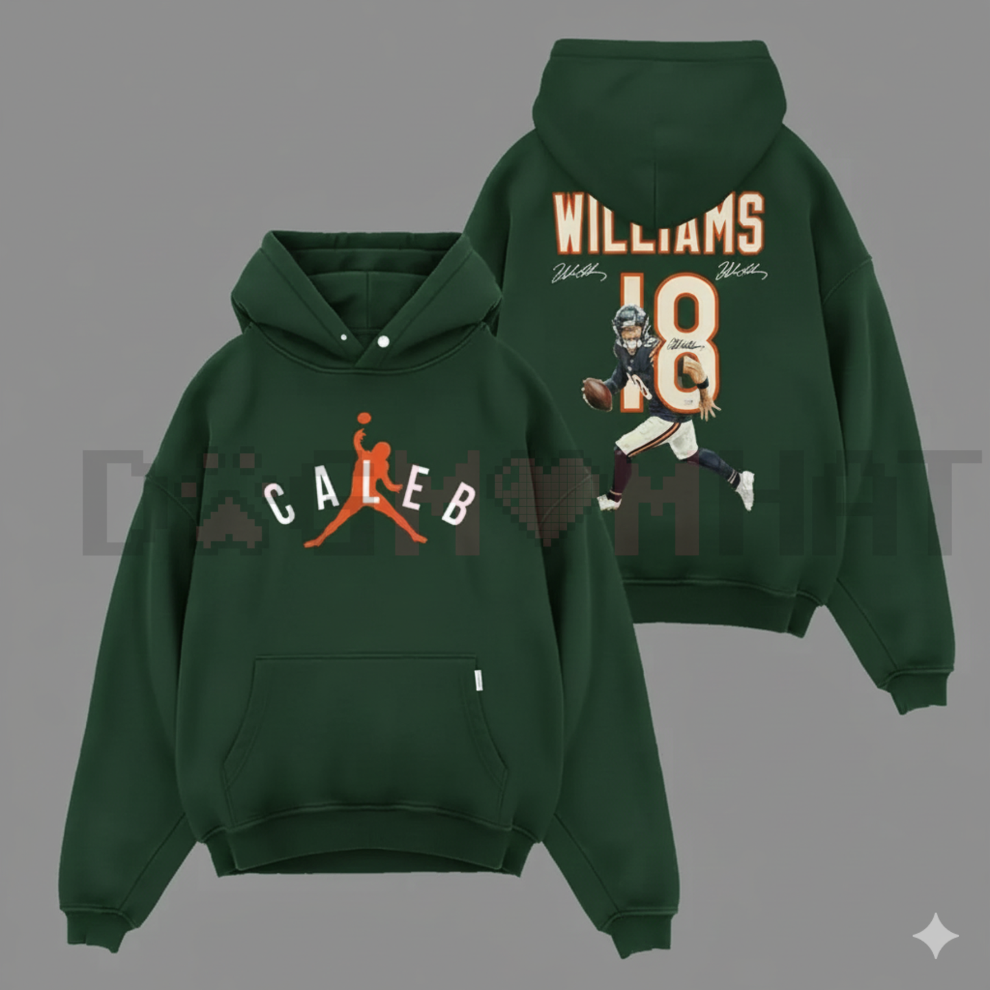 Caleb Williams "Air Caleb" #18 Bears Nation Cotton Hoodie