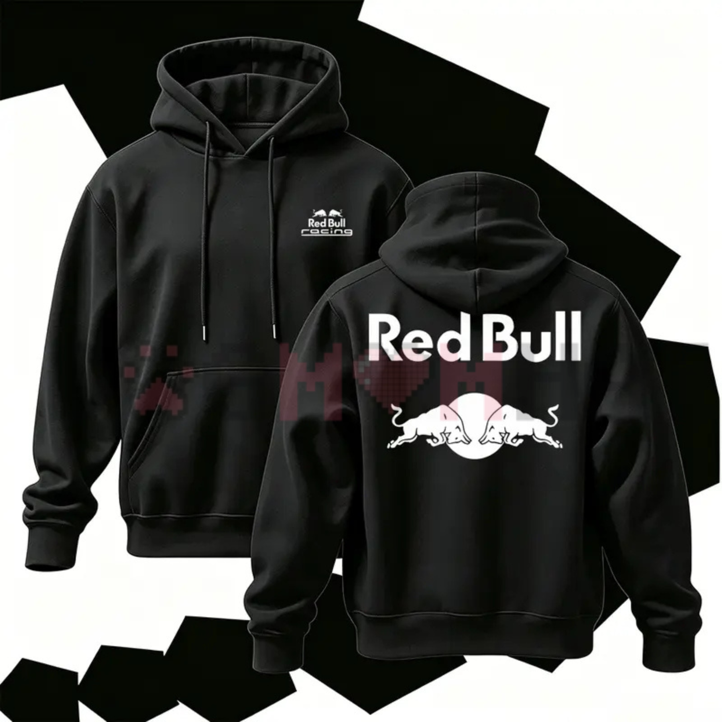 Racing Graphic Heavyweight Cotton Pullover Hoodie - Vintage Streetwear Back Print