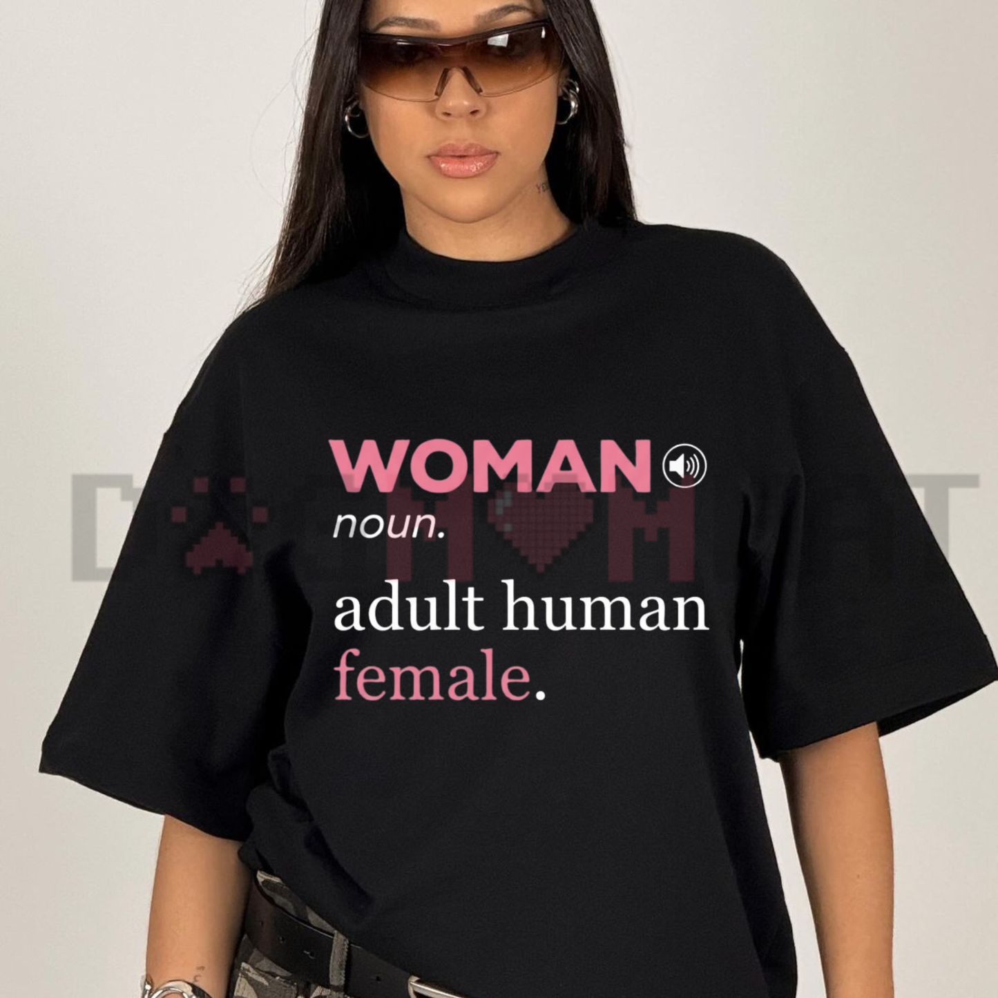 "Woman: Adult Human Female" Dictionary Definition T-Shirt - Unisex Cotton Graphic Tee