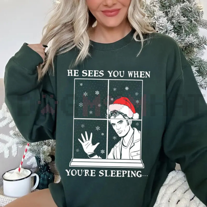 "He Sees You When You're Sleeping" Twilight Christmas Sweatshirt