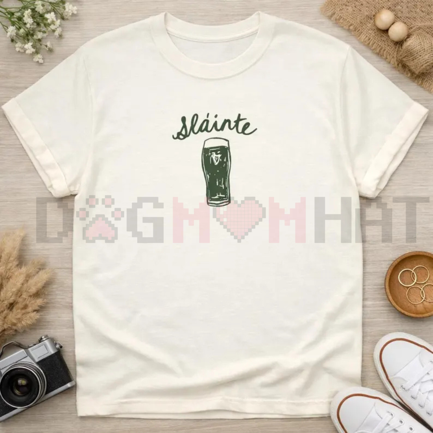 "Sláinte" Guinness-Inspired Irish Tee – Traditional Gaelic Beer Toast Shirt