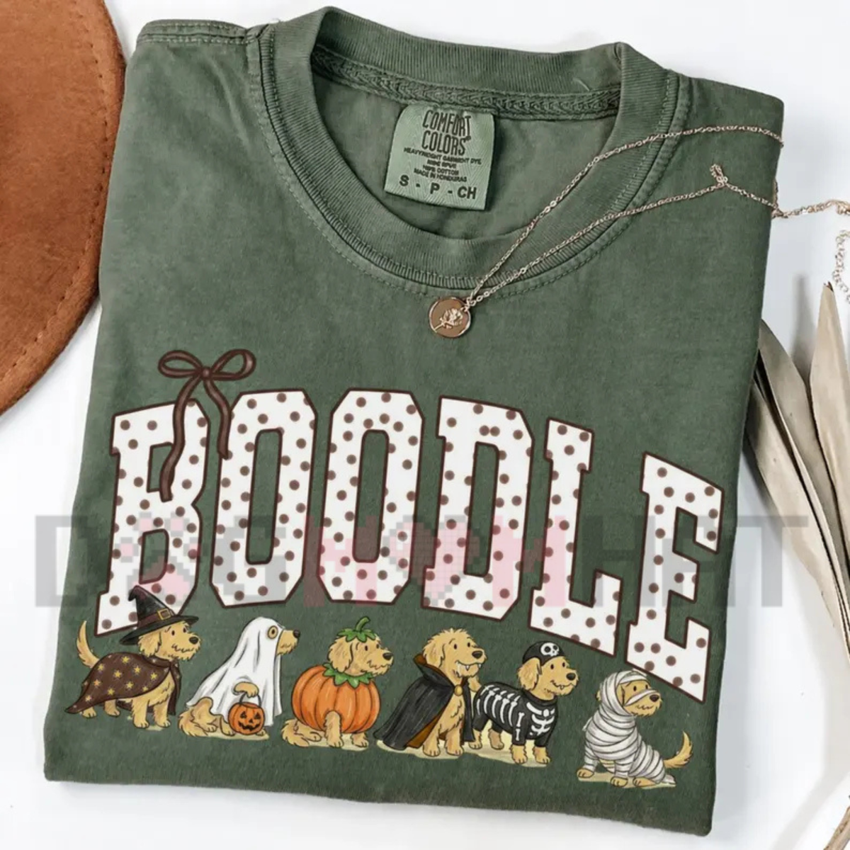 Halloween Goldendoodle Shirt Comfort Colors® - Funny Hoodle Dog Mom Spooky Fall Tee