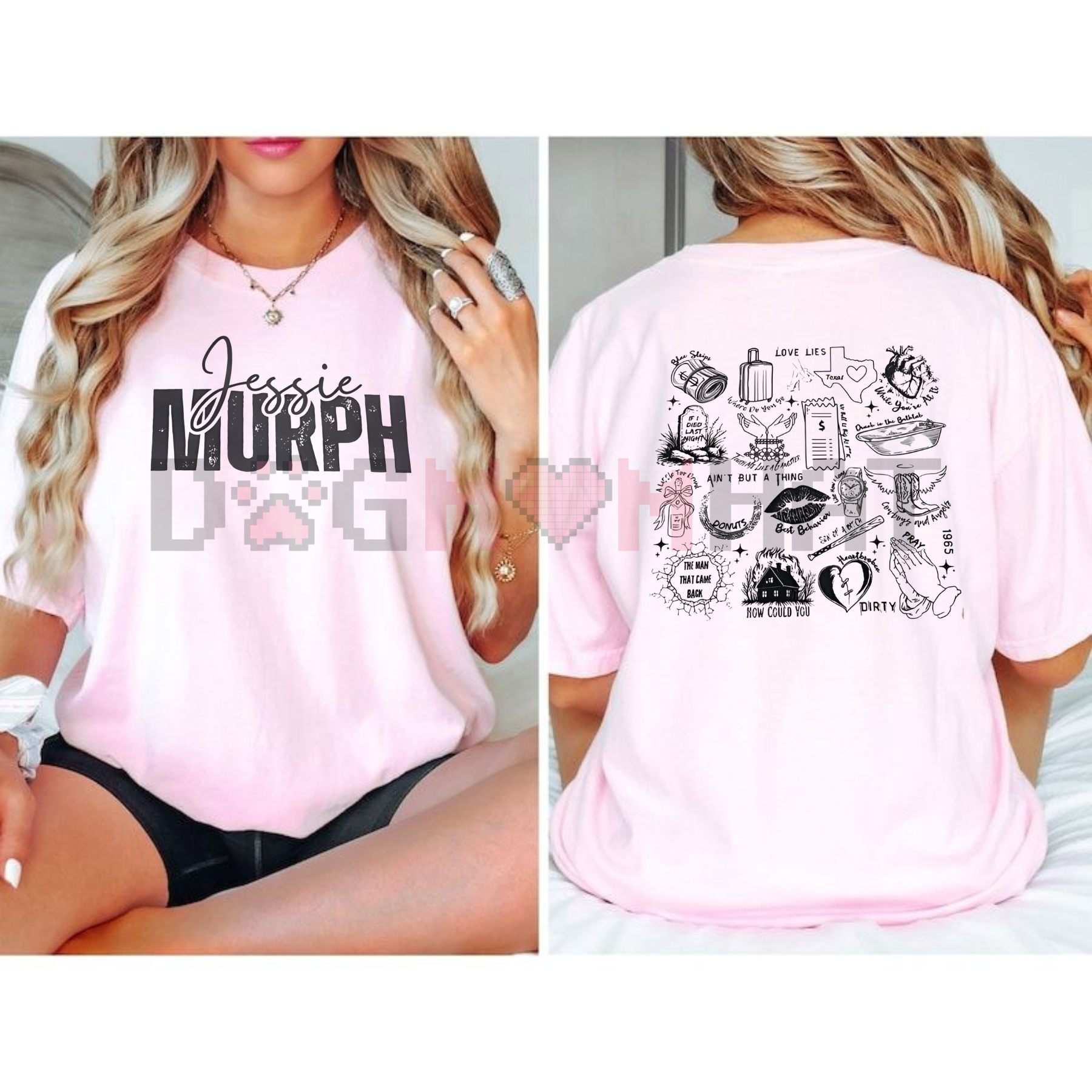 2 Sides Music Song T-Shirt – Music Lover Gift, BFF Trending Outfit - dOGMOMHAT