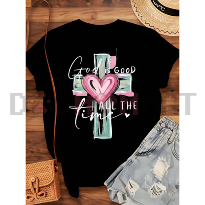 God Is Good Graphic Christian T-Shirt – Breathable Faith-Based Streetwear Top