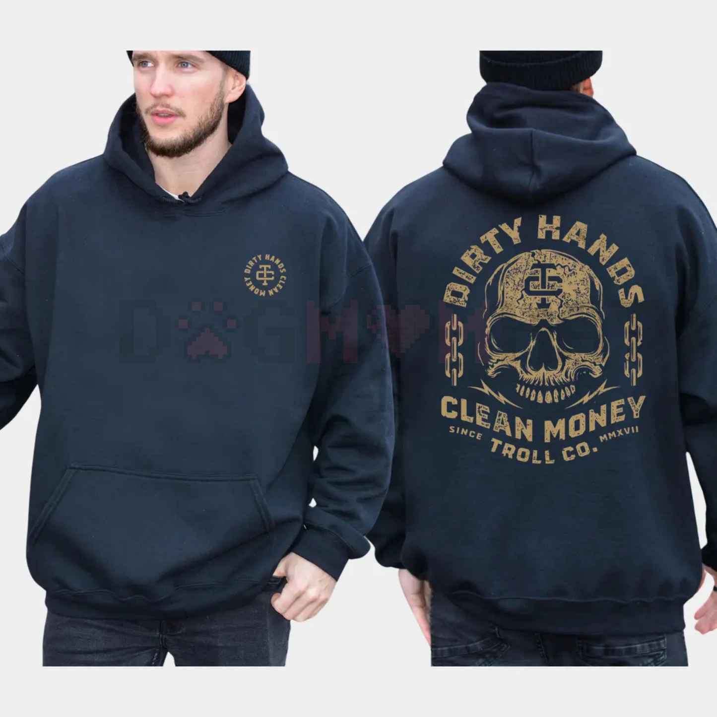 Dirty Hands Clean Money Hoodie – Hard Work Ethic Statement Pullover