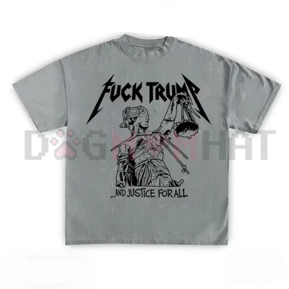 F Trump "Justice For All" Vintage Rock Graphic Tee