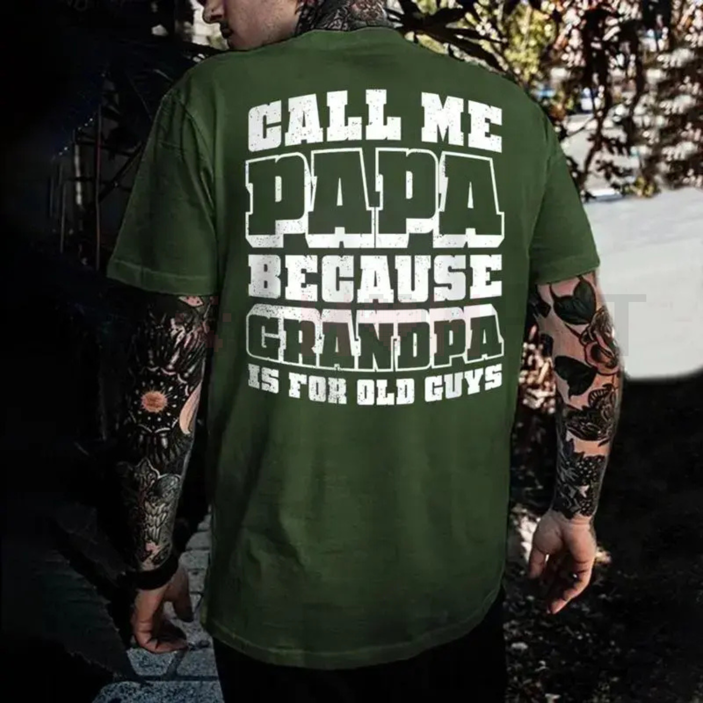 "Call Me Papa" Funny Dad T-Shirt – Trendy Father's Day Gift for Him, Unisex New Dad Slogan Tee