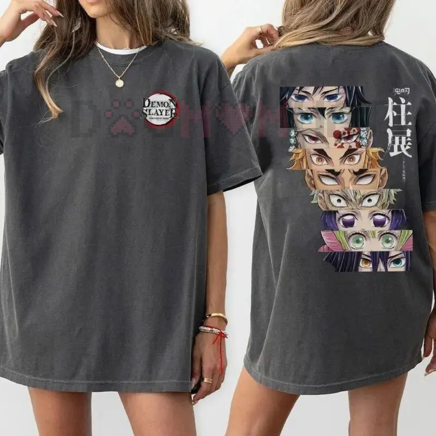 Demon Slayer Hashira Team T-Shirt – Tanjiro, Nezuko, Zenitsu, Inosuke, Kimetsu no Yaiba Anime Tee