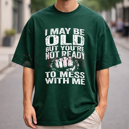 Old But Dangerous Graphic T-Shirt - Funny Retro Senior Citizens Tee