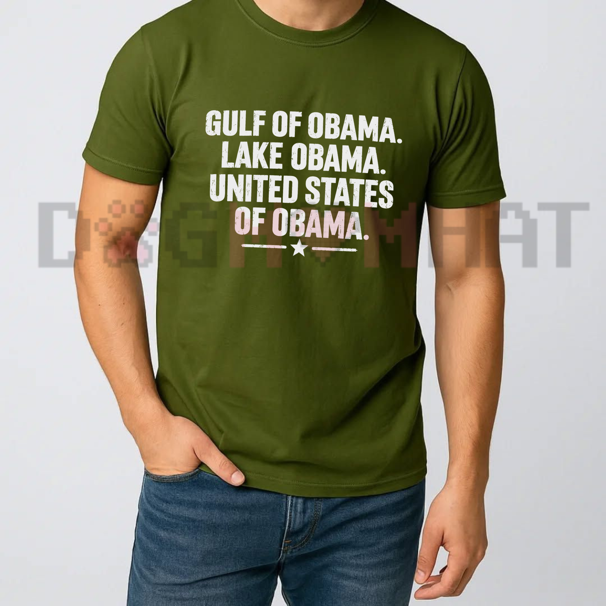 "Gulf Of Obama, Lake Obama, United States Of Obama" Political Satire Graphic T-Shirt