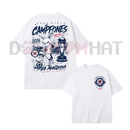 Cruz Azul "Campeones 2026" Championship T-Shirt