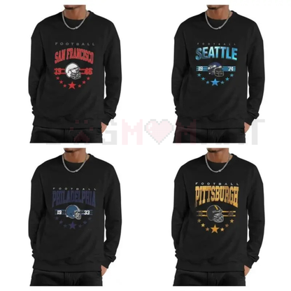 90s All Team Football Sweatshirt – Vintage 1960 Football Sweatshirt, Cowboy Sweatshirt