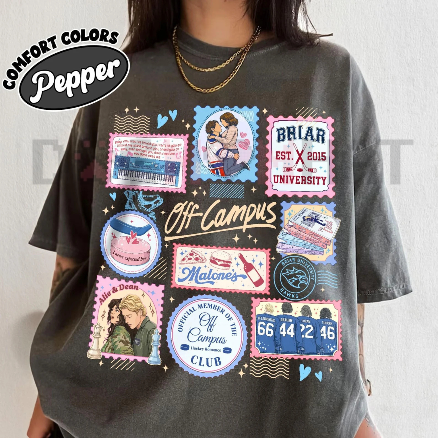Comfort Colors Briar U "Hockey Stamps" T-Shirt