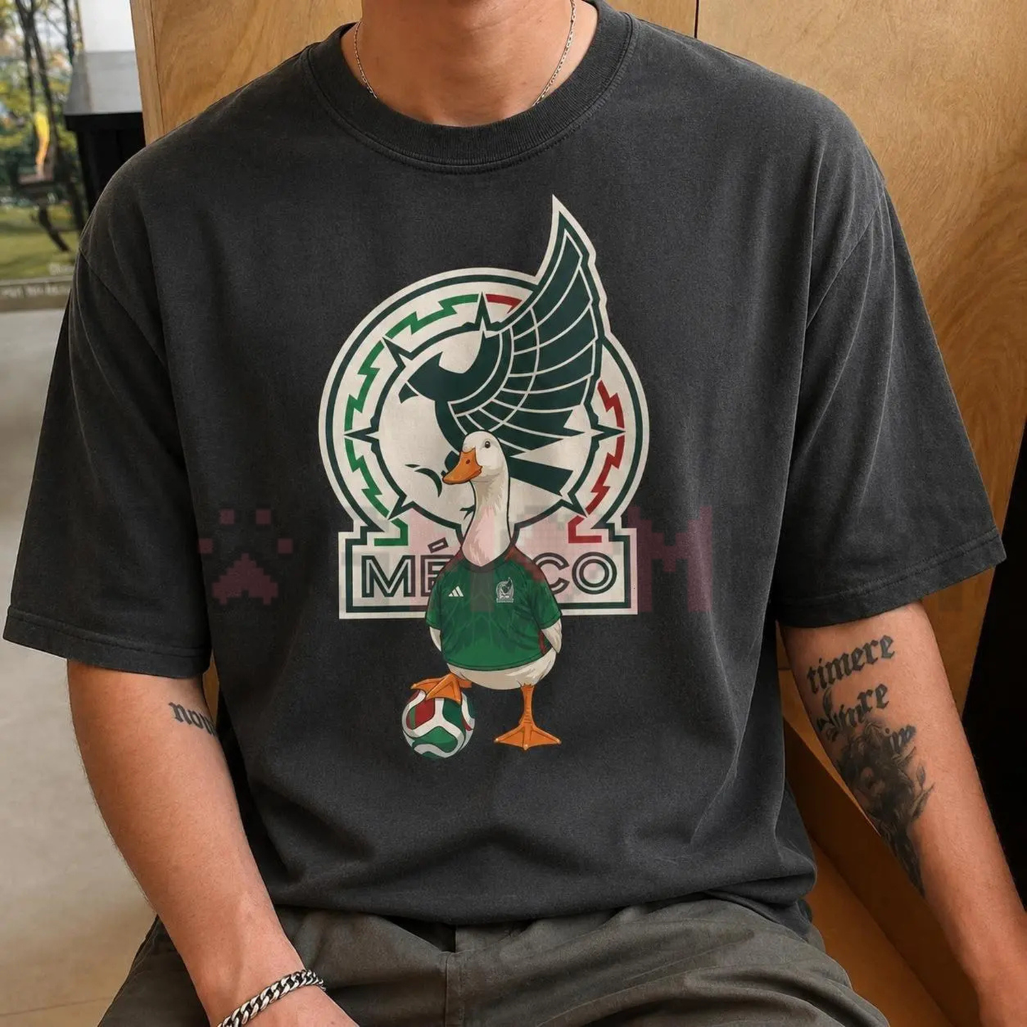 Mexico 26 Funny Goose Cup T-Shirt - Vintage Soccer Football Club Tee