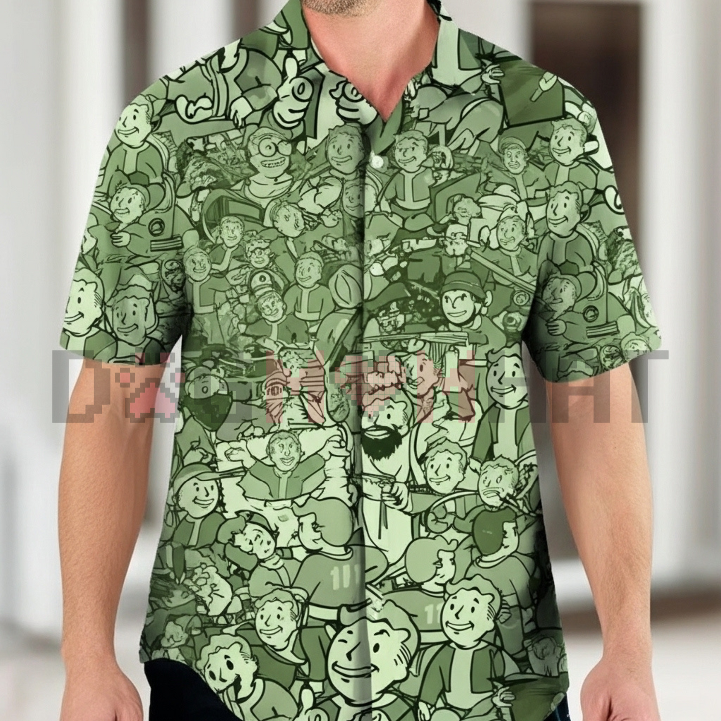 Fallout Compilation Maxi Hawaiian Shirt – Ultimate Gaming Tropical Shirt
