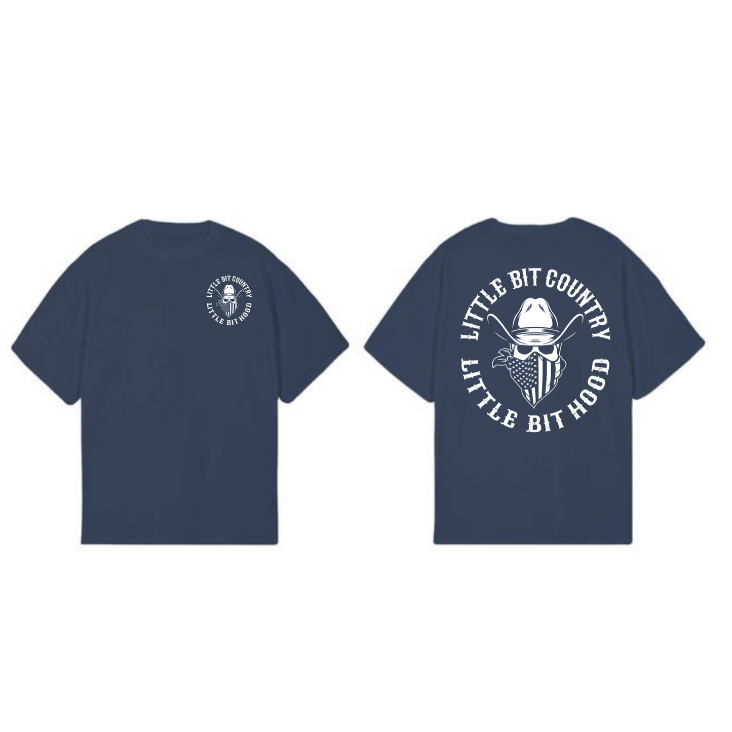 "Little Bit Country, Little Bit Hood" T-Shirt – Black Short Sleeve Tee