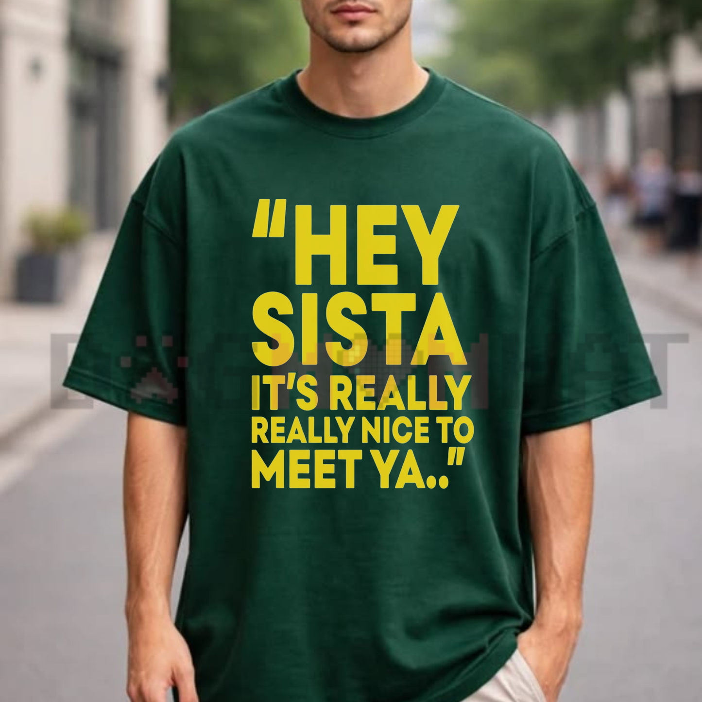 "Hey Sista It’s Really Really Nice To Meet Ya" Vintage Pop Graphic T-Shirt