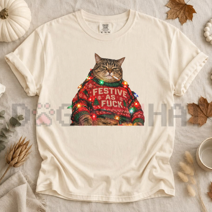 Wild Coven Tee – Vintage Smoking Grumpy Cat Funny Christmas Graphic Shirt