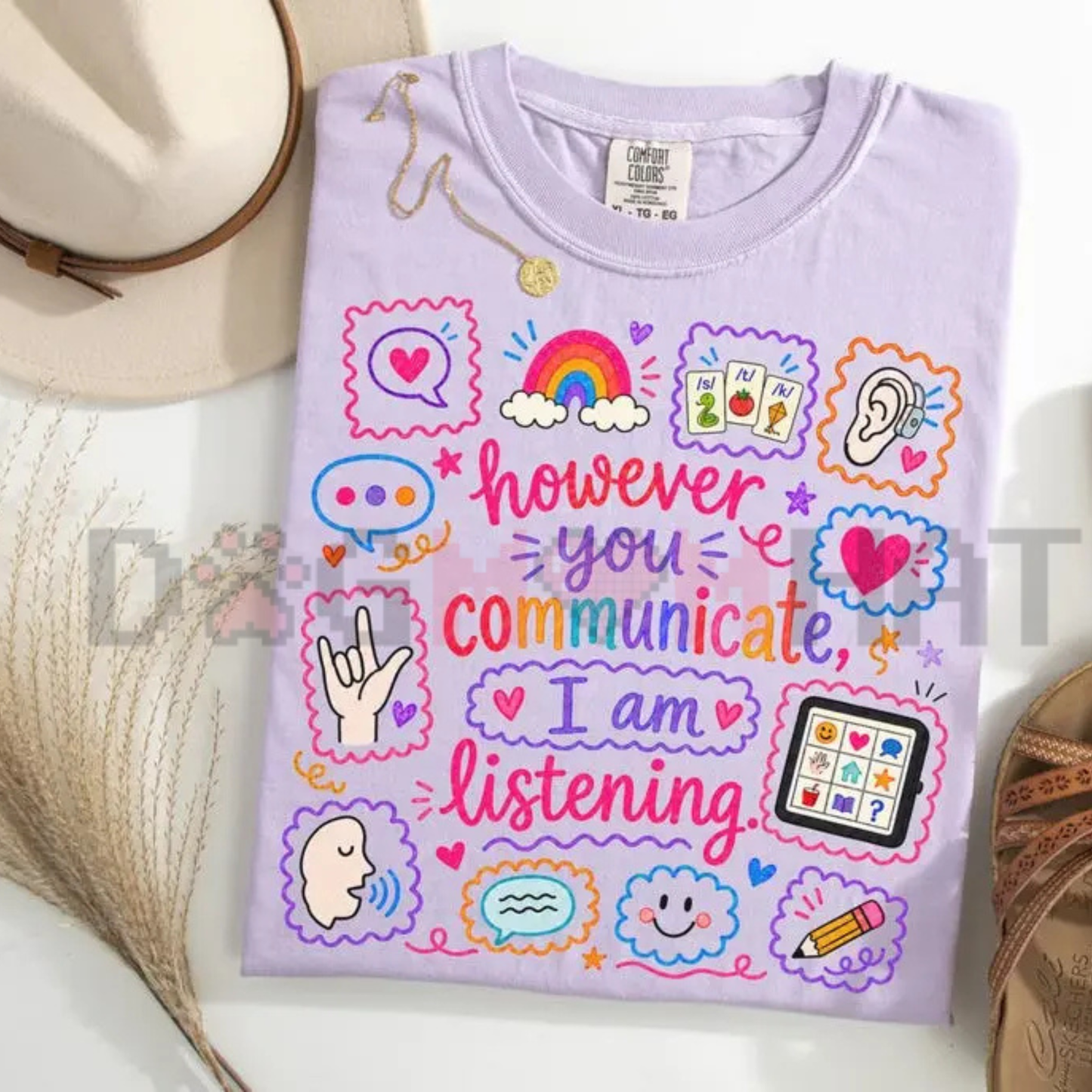 Comfort Colors® Speech Therapy T-Shirt - However You Communicate SLP Tee
