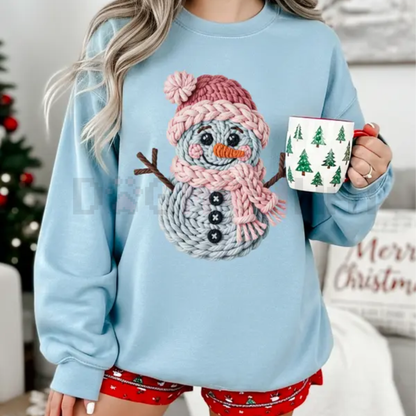 Yarnaby the Snowman Knit Graphic Crewneck