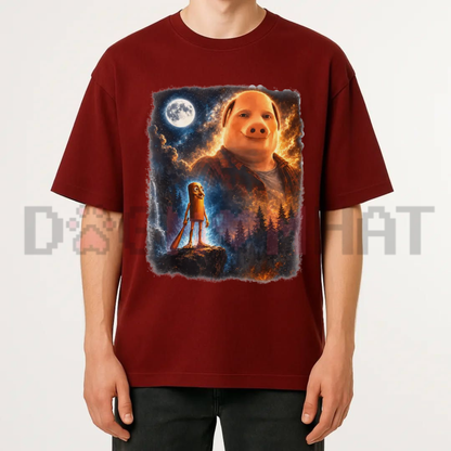 Tung Tung Tung Sahur John Pork Graphic Tee - Funny Viral Meme Cotton Unisex T-Shirt