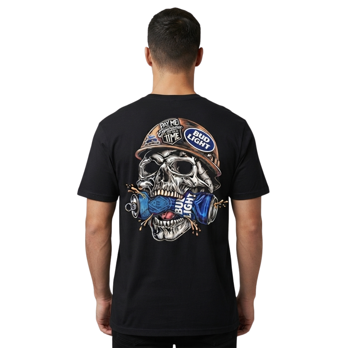 High Vis Reflective Blue Collar American Tradesman Graphic T-Shirt