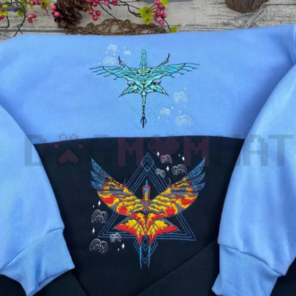 "Fire and Ash" Embroidered Hoodie