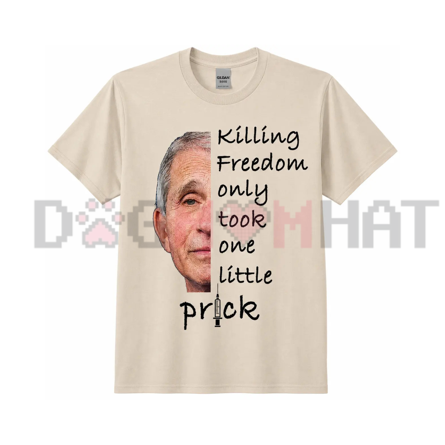 Liberty Under Attack Graphic Tee - One Little Prick Sarcastic Freedom Statement Pure Cotton Unisex T-Shirt