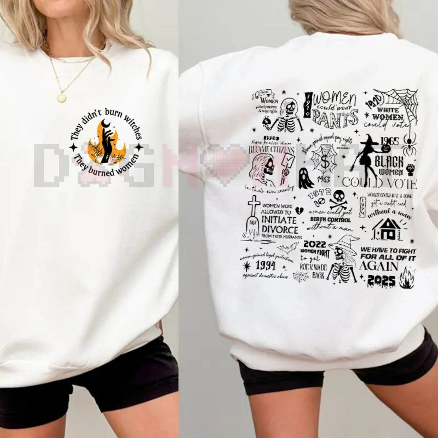 "They Didn't Burn Witches They Burned Women" Shirt – Halloween Feminism Tee, Her Power Sweatshirt, Women's Rights Gift