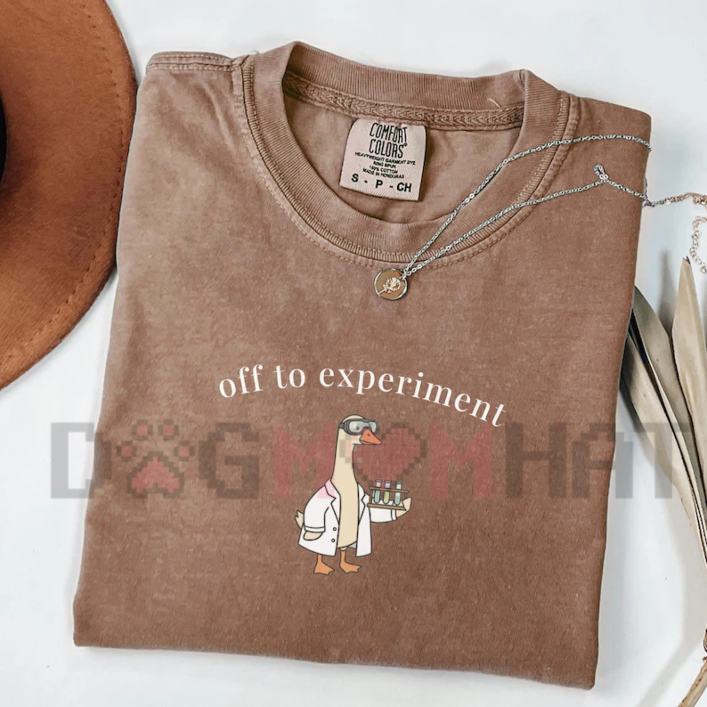 Comfort Colors® Funny Scientist Goose T-Shirt - Cute Science Lover Graphic Tee