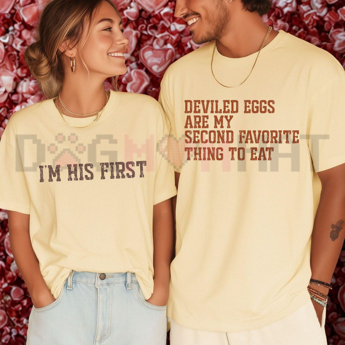 Funny Thanksgiving Couples Deviled Eggs Graphic T-Shirt