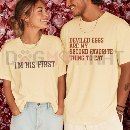 Funny Thanksgiving Couples Deviled Eggs Graphic T-Shirt