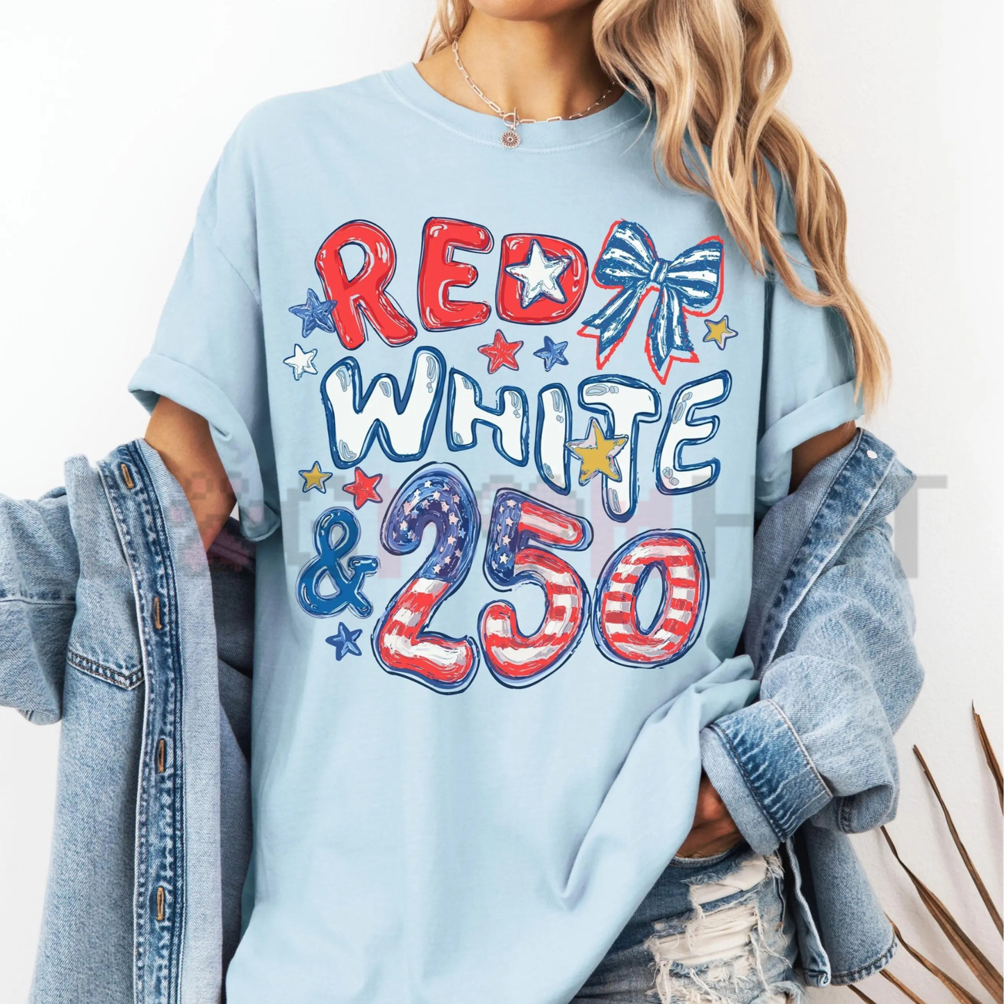 USA 250th Anniversary T-Shirt – Red, White, and 250 Tee