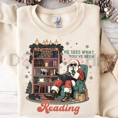 He Sees What You've Been Reading tshirt