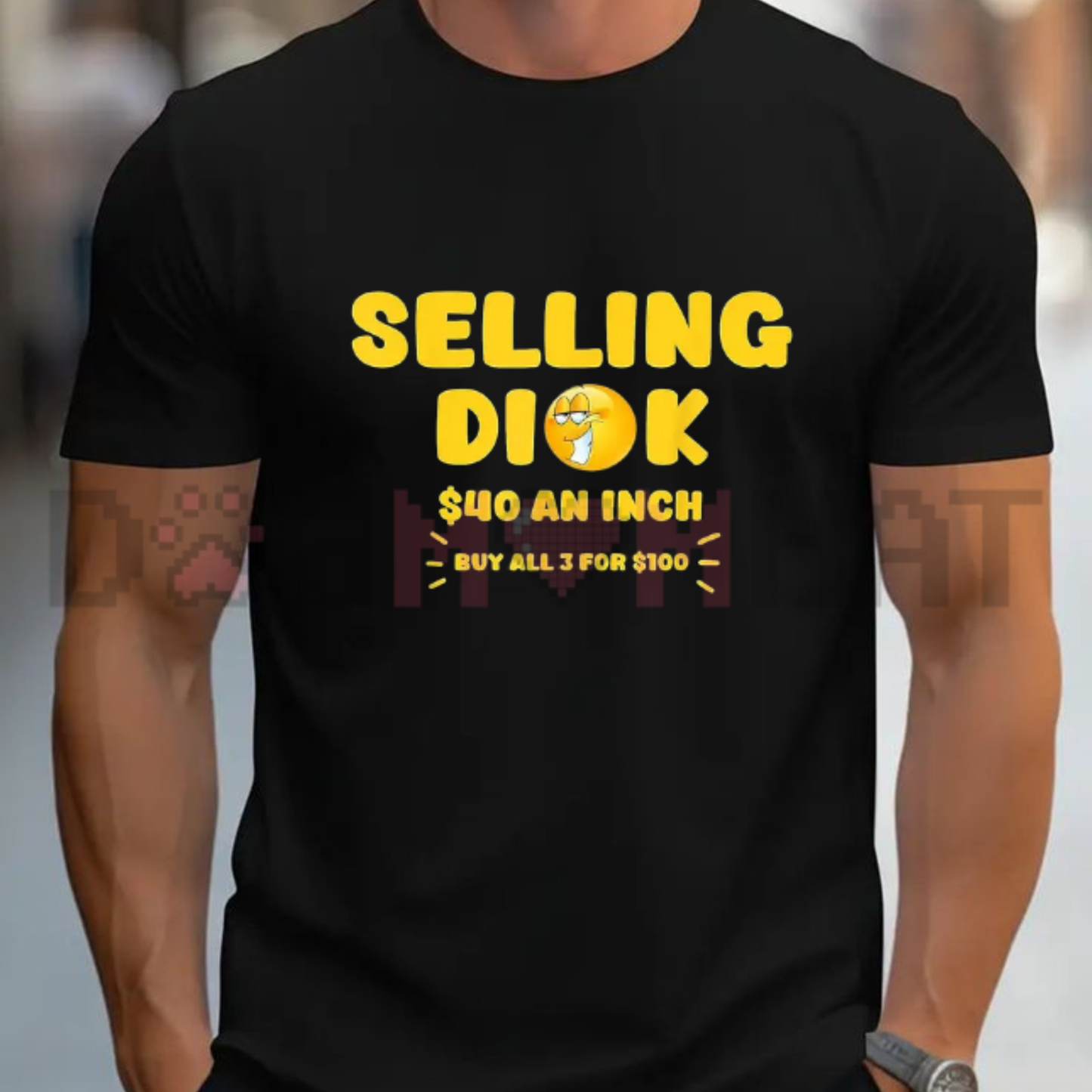 Selling Dick Adult Meme Humor Graphic Tee - Funny Explicit Satire Casual Cotton Men's T-Shirt