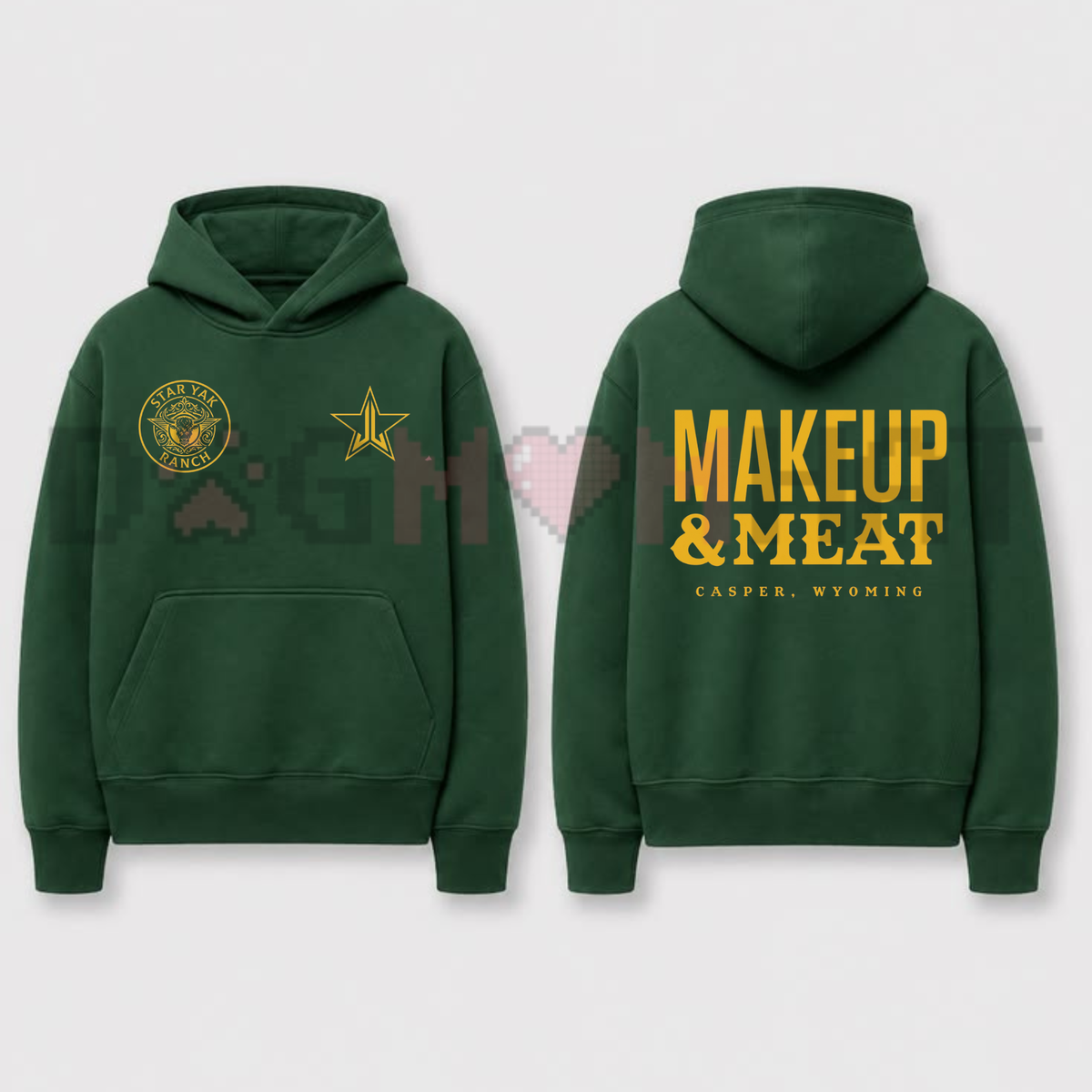 Cosmetic & Carnivore Lifestyle Pullover – Funny Makeup & Meat Graphic Hoodie