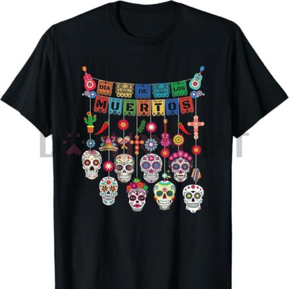 Vintage Skeleton Tequila T-Shirt – Dia De Los Muertos, La Catrina Sugar Skull Apparel, Day of the Dead Tee