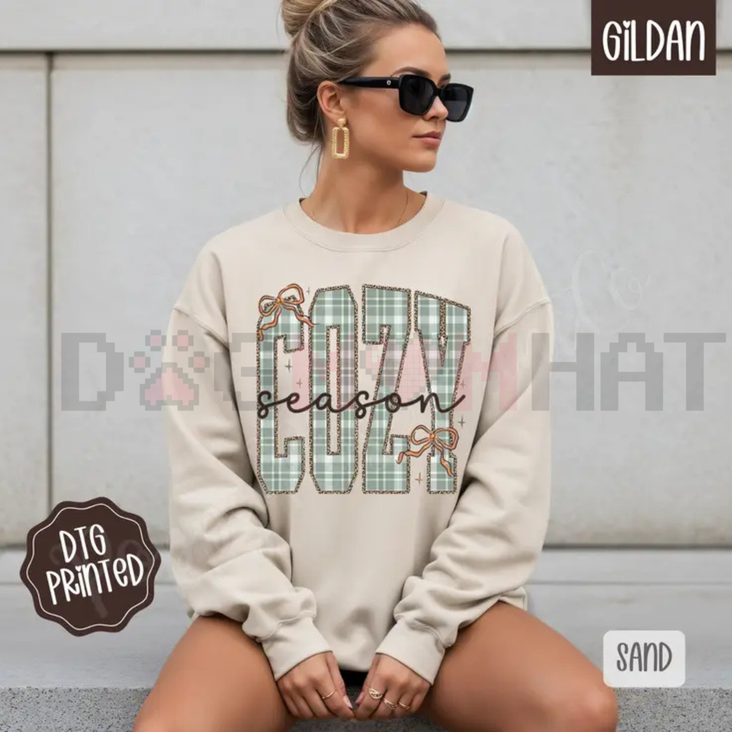 Plaid Cozy Sweatshirt – Trendy Women's Winter Sweater