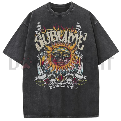 Sunland Oversized Sun Pattern T-Shirt