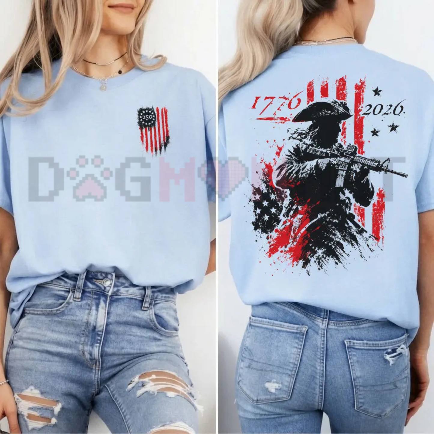 250th Anniversary Distressed 2-Sided Patriot Tee