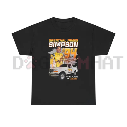 OJ Simpson 94 Vintage Graphic T-Shirt - Retro Pop Culture Case Tee