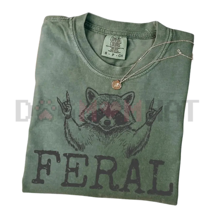 Feral Raccoon T-Shirt – Funny Sarcastic Graphic Tee