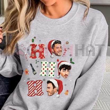 Vintage Jonas Bros 20th Anniversary Christmas Sweatshirt – Unisex Music Lover Jumper, Living the Dream Tour 2025 Fan Gift