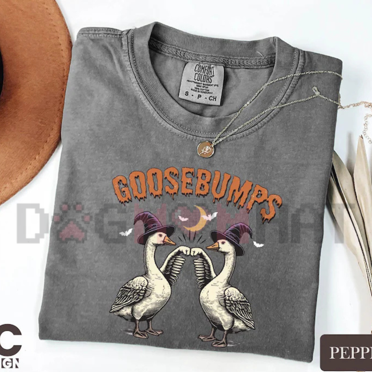 "Goose Bumps" Funny Halloween Graphic T-Shirt – Silly Goose Fall Seasonal Tee