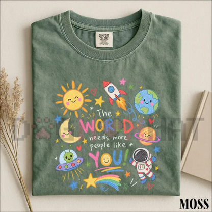"The World Needs More People Like You" Kindness Space Graphic T-Shirt