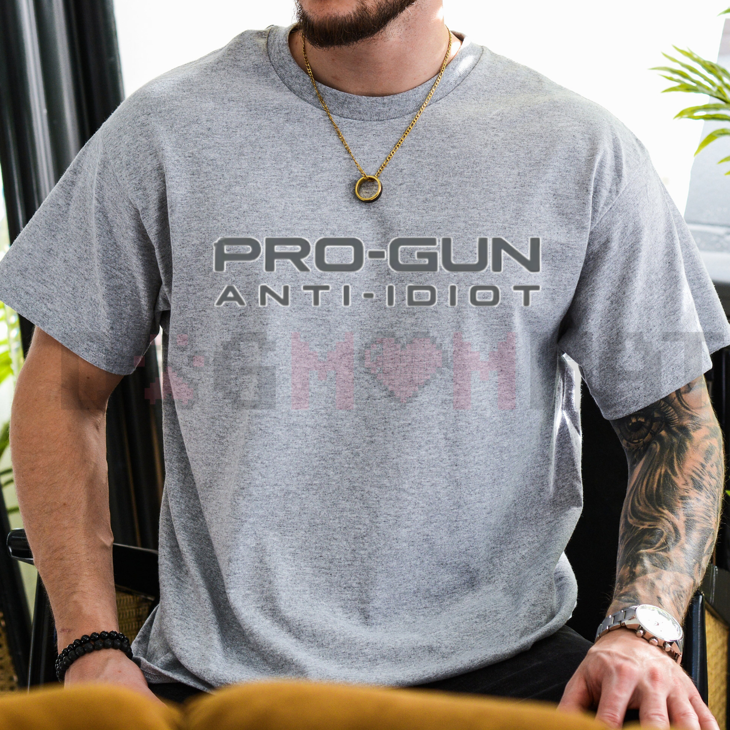 Pro-Gun Anti-Idiot T-Shirt – Funny 2nd Amendment Slogan Tee